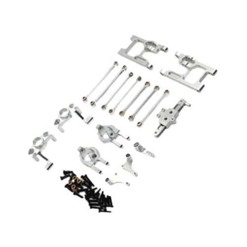 Baoblaze RC-Autos, Metall-Ersatzteile, Ersatzteil-Set, RC-Autoteil für 124006,12423,12427,12428,12429, Wltoys 1:12 RC-Hobbyauto, DIY modifiziert, Silbrig von Baoblaze