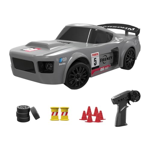 Baoblaze RC-Modellauto im Maßstab 1:24, Rennauto, 2,4 GHz, Sportwagen, Spielzeug, Spielzeug, ferngesteuertes Auto für Kinder, Jungen, Mädchen, Grau von Baoblaze