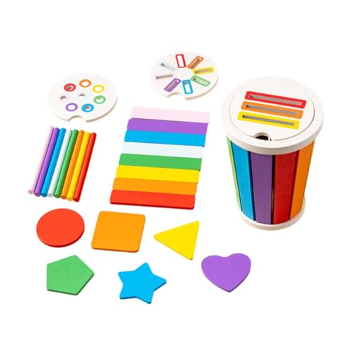 Baoblaze Regenbogen-Stapelset aus Holz, Bausteine-Set aus Holz, Montessori-Lernspielzeug, Stapelspiel, Lernspielzeug für Kleinkinder, Geschenke, Regenbogenfarbe von Baoblaze