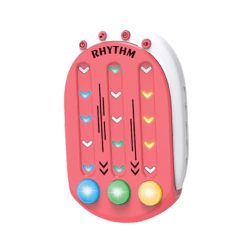 Baoblaze Rhythmus-Spielautomat, Handheld-Puzzle-Spielautomat mit Musik und Licht, Quick-Push-Game-Handheld-Spiele als Geschenk für Kinder, Rosa von Baoblaze