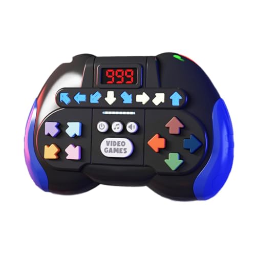 Baoblaze Rhythmus-Tanzspiel, schnelles Schiebespiel, leuchtendes Spielzeug, tragbar mit Musik, Palm-Spielmaschine, elektronisches Handheld-Spiel für Geschenke, Blau von Baoblaze