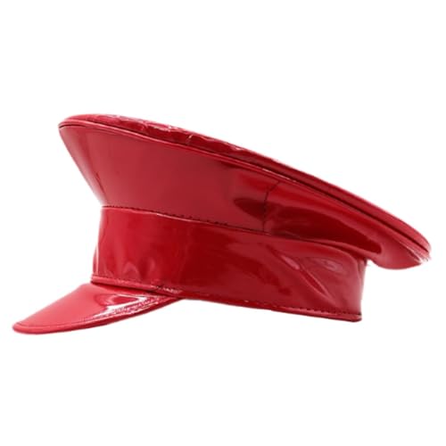 Baoblaze Sailor Hat Officer Hat Deluxe Kostümzubehör für Maskerade Ball Halloween, Rot von Baoblaze