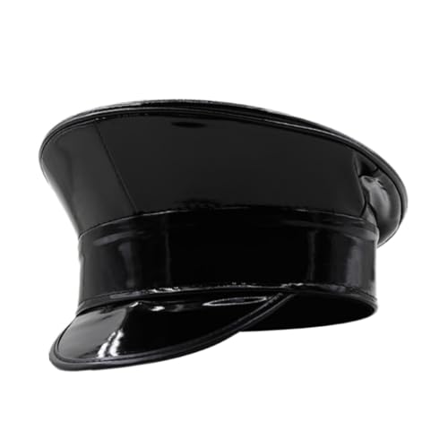 Baoblaze Sailor Hat Officer Hat Deluxe Kostümzubehör für Maskerade Ball Halloween, Schwarz von Baoblaze