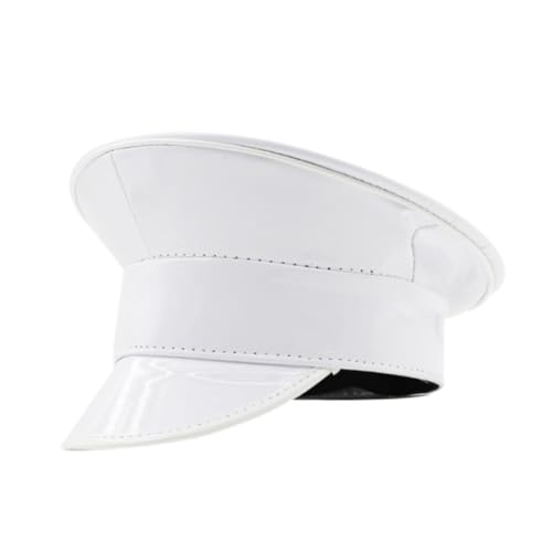 Baoblaze Sailor Hat Officer Hat Deluxe Kostümzubehör für Maskerade Ball Halloween, Weiß von Baoblaze