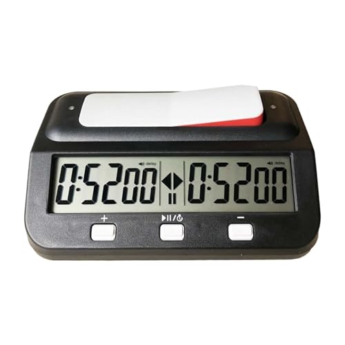 Baoblaze Schachuhr, Digitaler Schachtimer, Speicherfunktion Tragbare Schachuhr Digitaler Timer Digitale Schachuhr für Turniergeschenke, Schwarz von Baoblaze