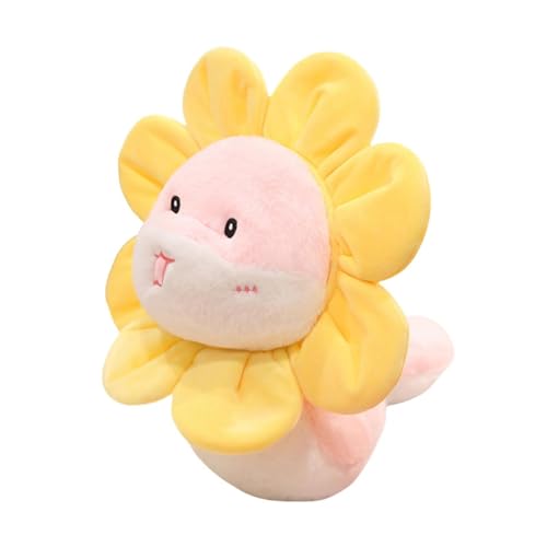 Baoblaze Schlangen-Plüschtier, Schlange, Stofftier, Kinder, chinesisches Neujahr, Schlangen-Plüschpuppe, süßes Tierspielzeug als Geschenk für Wohnheim, Büro, Rosa 24cm Sonnenblume von Baoblaze