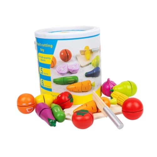 Baoblaze Schneidespiel, so tun, als ob Man Essen spielt, Zubehör zum Spielen von Obst und Gemüse, es Montessori-Rollenspiel für Kinder, Kleinkinder, Gemischt von Baoblaze