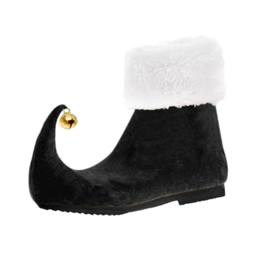 Baoblaze Schuhe, Bequeme, süße Weihnachtskostüm-Schuhe für Festliche Rollenspiele, Schwarz, 46 von Baoblaze