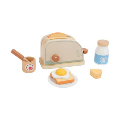 Baoblaze -Set aus Holz, Zubehör für die Rollenspielküche, Rollenspielspielzeug mit Holzbrot für Kinder von Baoblaze