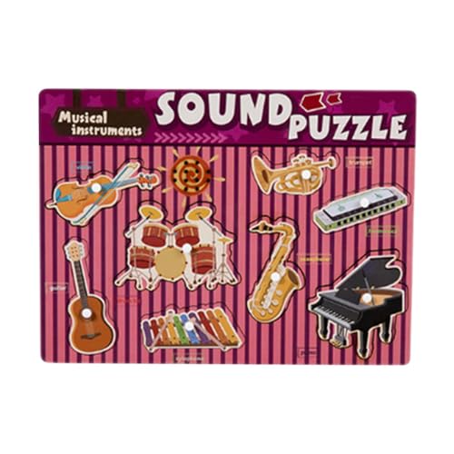 Baoblaze Sound Puzzles Puzzles Peg Board Hands on Ability Sound Teaching Cartoon Montessori Puzzle Puzzle für Babys im Vorschulalter, Musik von Baoblaze