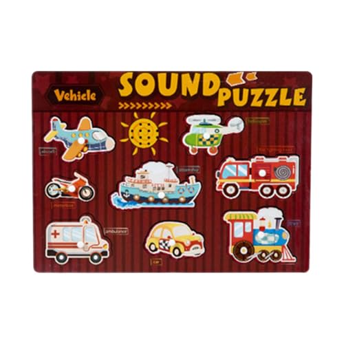 Baoblaze Sound-Puzzles Steckpuzzles Praktische Fähigkeitsentwicklung Kinderpuzzle Holzsteckpuzzle für Vorschulkinder Mädchen und Jungen von Baoblaze