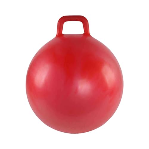 Baoblaze Sport Hüpfball Outdoor Hof Gymnastikball 55cm Durchmesser Schule mit Griff Kinderspielzeug Hüpfball, Rot von Baoblaze