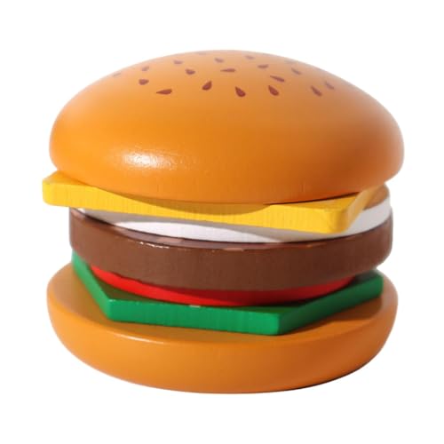 Baoblaze Stapelspielzeug aus Holz für Kinder, Burger-Sandwiches, Spielzeug mit Lebensmittel, für Kleinkinder, pädagogisches Vorschulspielzeug für Mädchen im, Burger von Baoblaze