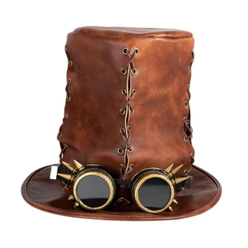 Baoblaze Steampunk Zylinder Steampunk Hut Männer Frauen Retro Steampunk Gear Kopfbedeckung Jazz Hut für Cosplay Party Performance Halloween Prom von Baoblaze