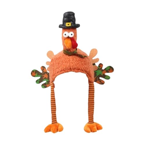 Baoblaze Thanksgiving Truthahn Hut Kopfbedeckung Kappe Handgemachte Kopfbedeckung Weiches Ornament Kostüm Cosplay Kostüm für Männer Urlaub Party Herbst, Style A von Baoblaze