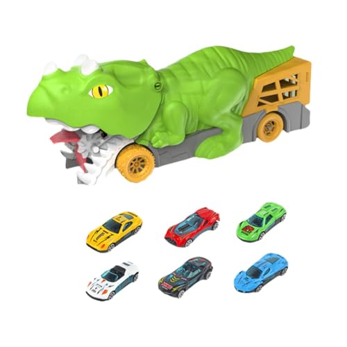 Baoblaze Transporter-LKW-Spielzeug mit Legierungsautos, Partygeschenk, neuartiges tragbares Fahrzeug-Spielzeugset für Jungen und Mädchen, Dinosaurier von Baoblaze