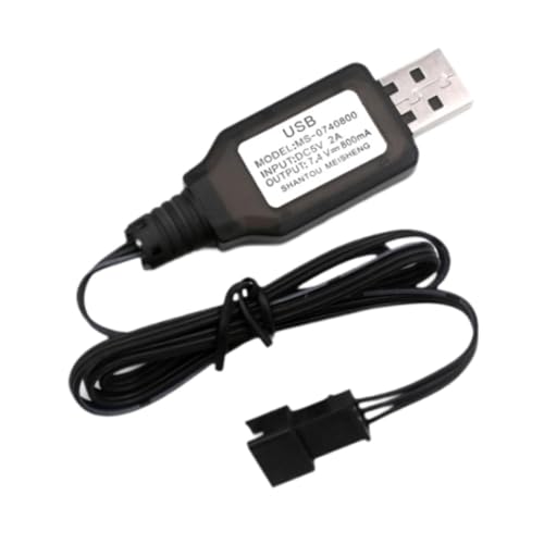 Baoblaze USB-Ladekabel, RC-Autoladegerät ersetzt RC-Auto-Ersatzteilbaugruppe-Reparatur mit Anschlussstecker, USB-Ladekabel für 1/12 RC-Auto von Baoblaze