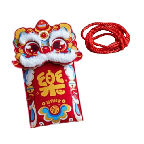 Baoblaze Umhängetasche, rotes Paket, chinesisches Neujahr, Geldbörse, Ornament, niedlich, kreativ, mit Seil, traditionelles chinesisches Hong Bao für, Style B von Baoblaze