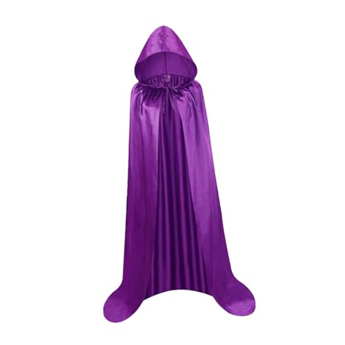 Baoblaze Umhang mit Kapuze, Cape mit Kapuze, leicht, praktisch, weich, Halloween-Umhang für Kinder, Cape mit Kragen als Foto-Requisite, Purple S von Baoblaze