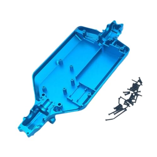 Baoblaze Upgrade der RC-Auto-Chassisplatte, Ersatz-CNC-Metall-Chassis-Karosserierahmen-Plattenzubehör für 16101 16102 Fahrzeuge, Blau von Baoblaze