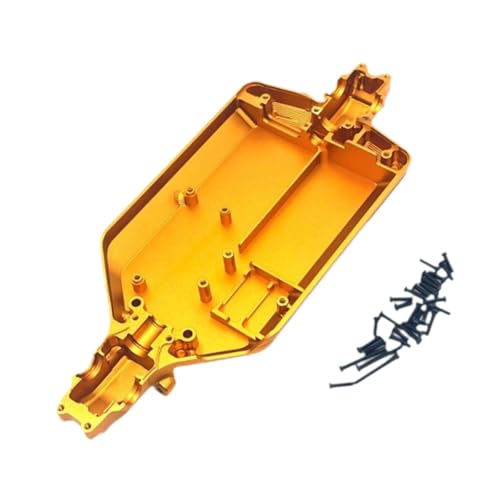 Baoblaze Upgrade der RC-Auto-Chassisplatte, Ersatz-CNC-Metall-Chassis-Karosserierahmen-Plattenzubehör für 16101 16102 Fahrzeuge, Gold von Baoblaze