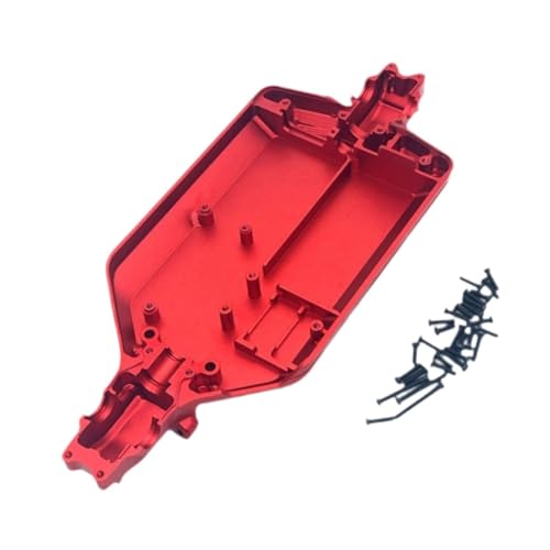 Baoblaze Upgrade der RC-Auto-Chassisplatte, Ersatz-CNC-Metall-Chassis-Karosserierahmen-Plattenzubehör für 16101 16102 Fahrzeuge, Rot von Baoblaze