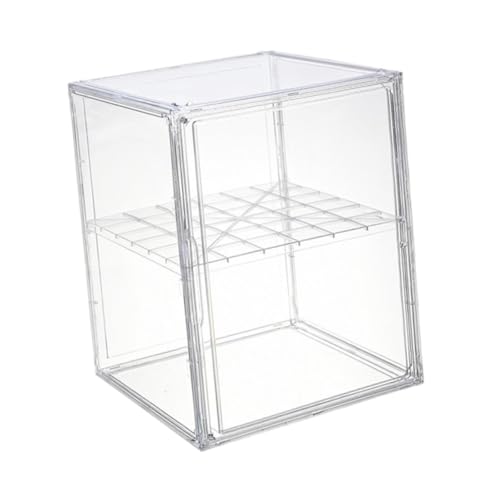 Baoblaze Vitrine Helmvitrine Selbstaufbauregal Sammelbox Vitrine für Sammlerstücke Spielzeug Helm Souvenirs Booties, 2 Ebenen von Baoblaze