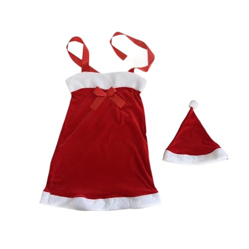 Baoblaze Weihnachtsmann-Kostümkleid für Damen. Schönes Weihnachtsmann-Kleid für Feiertage, Nachtclub, Neujahr von Baoblaze