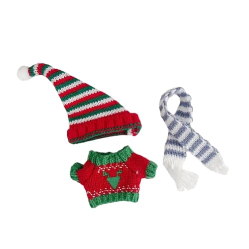 Baoblaze Weihnachtspullover für Puppen, Puppen-Outfits, lehrreich für Kinder, Foto-Requisiten, süße DIY-Puppenspielzeug-Puppenkleidung, Ankleiden für 6,69 Zoll, Grün Blau von Baoblaze