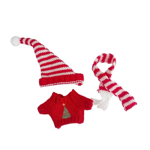 Baoblaze Weihnachtspullover für Puppen, Puppen-Outfits, lehrreich für Kinder, Foto-Requisiten, süße DIY-Puppenspielzeug-Puppenkleidung, Ankleiden für 6,69 Zoll, Rot von Baoblaze