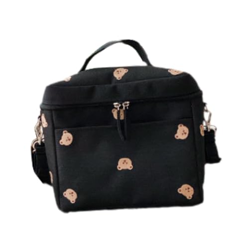 Baoblaze Wickeltasche für Babys, Windel-Organizer, tragbar, multifunktional, stilvoll, leichte Canvas-Tasche, Kinderwagentasche für Spielzeug, Schwarz von Baoblaze