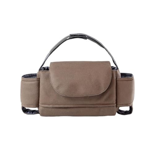 Baoblaze Wickeltasche für Babys, Windel-Organizer-Tasche, Getränkehalter, leichte, stylische Canvas-Tasche für Kinderwagen mit, Dunkelbraun von Baoblaze