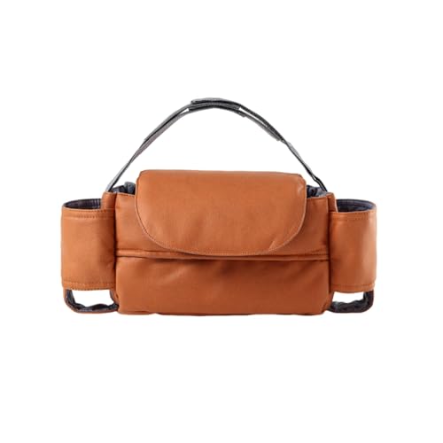 Baoblaze Wickeltasche für Babys, Windel-Organizer-Tasche, Getränkehalter, leichte, stylische Canvas-Tasche für Kinderwagen mit, Orange von Baoblaze