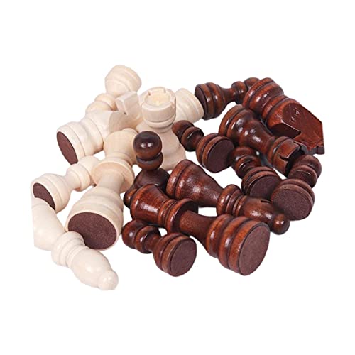 Baoblaze Wood International Schachfiguren Set mit 32 Gepolsterten Filzböden, 2 Zoll von Baoblaze