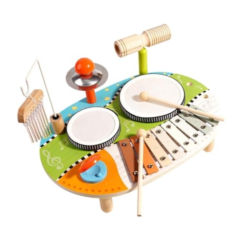 Baoblaze Xylophon-Schlagzeug-Set, Schlagzeug-Sets für Kinder, Feinmotorik, abnehmbares Musikinstrument, Spielzeug, Holz-Percussion-Spielzeug für Partygeschenke von Baoblaze