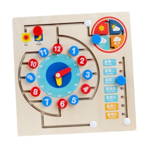 Baoblaze Zeit Und Jahreszeiten Lernspielzeug Aus Holz, Spielset für Jungen Und von Baoblaze