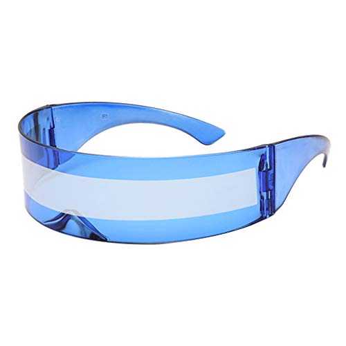 Futuristische Verspiegelte Sonnenbrille Party Requisiten Brille , Blau von Baoblaze