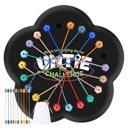 Twisted Rope Puzzle Spiel, Logik Puzzle Brettspiel, Interaktives Seil Entfesselungs Spielzeug, Brain Teaser Feinmotorikspielzeug, Seillösespiel Zur Entwicklung Des Logischen Denkens Für Kinder von Baoqifong