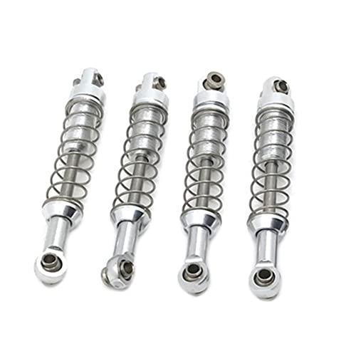 Barabesty 4 StüCke StoßDäMpfer mit Extender Hard Kits für C14 C24 C34 C44 für MN D90 D91 MN45 MN96 MN99 RC Auto Teile,Silber von Barabesty