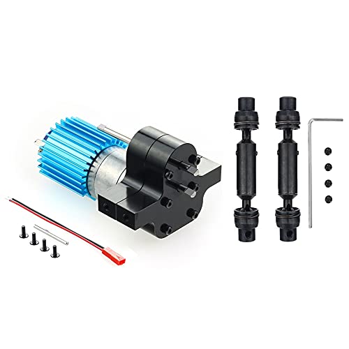 Barabesty Metall 370 Motor Getriebe Getriebe mit Antriebswelle für C14 C24 B24 B36 MN D90 MN99S RC Auto Upgrade ZubehöR,2 von Barabesty