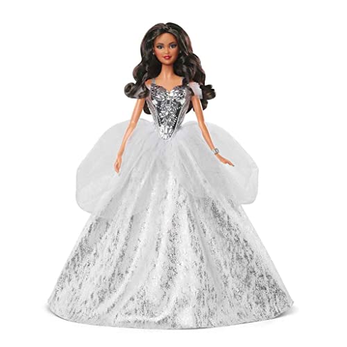 Barbie 2021 Happy Birthday Doll (Band, 30 cm) mit silberfarbenem Kleid, Babyständer und Echtheitszertifikat, Geschenk für Kinder ab 6 Jahren GXL20 von Barbie