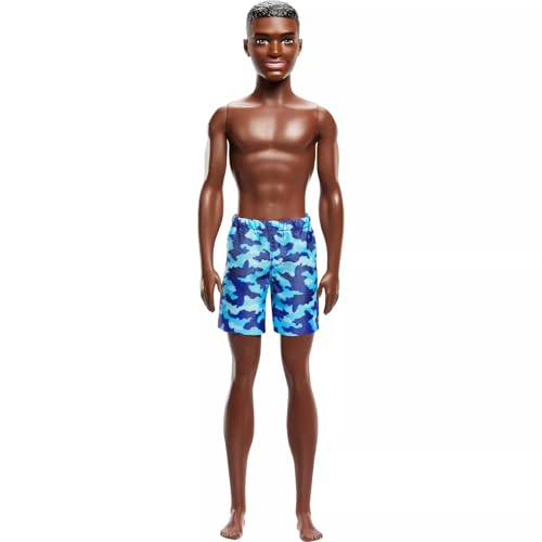 Barbie Beach Ken Doll Brown Hair/Brown Eyes Wearing Blue Swimsuit von Barbie