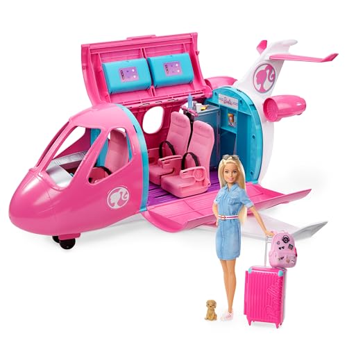 Barbie Bundle, Traumflugzeug Spielset (GDG76) + Barbie Puppe & Zubehör, 2 Spielzeug für Kinder + 3 Jahre von Barbie