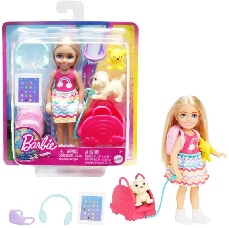 Barbie Chelsea Travel Puppenset mit Welpe von Barbie