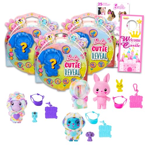 Barbie Cutie Reveal Pets 3er-Pack – Paket mit 3 blinden Taschen mit geheimnisvollen Haustieren und Zubehör sowie Aufklebern, mehr | Barbie Partygeschenke für Mädchen, Kinder Barbie Cutie Reveal Pets 3er-Pack – Paket mit 3 blinden Taschen mit geheimnisvollen Haustieren und Zubehör sowie Aufklebern, mehr | Barbie Partygeschenke für Mädchen, Kinder von Barbie