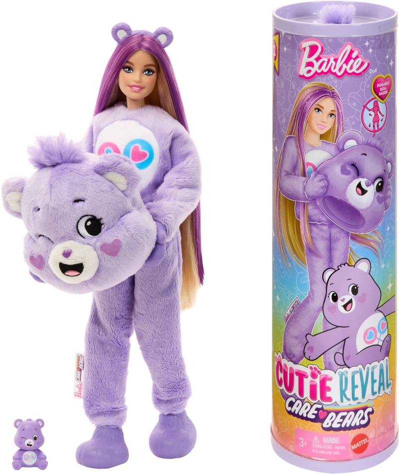 Barbie Cutie Reveal Puppe Care Bears, Lila von Barbie