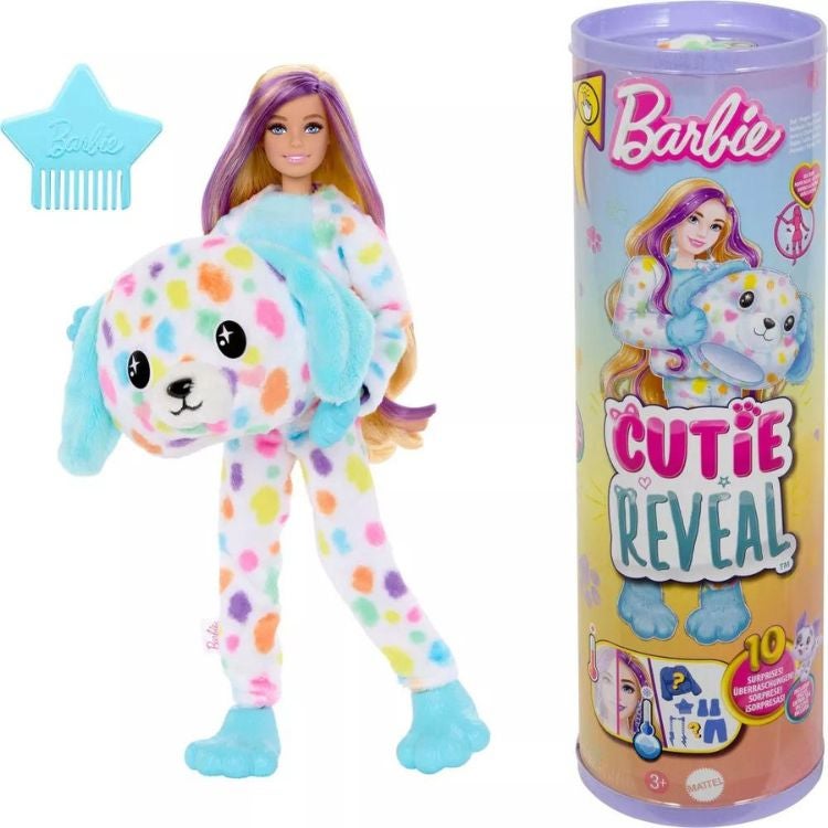 Barbie Cutie Reveal Puppe mit Regenbogenfarben Dalmatiner von Barbie