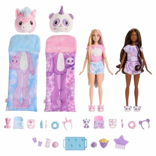 Barbie Cutie Reveal Pyjamaparty Deluxe Set - Über 35 Überraschungen inkl. 2 Puppen, 2 Haustiere, Farbwechsel & Zubehör für endlosen Spielspaß ab 3 Jahren, HRY15 Barbie Cutie Reveal Pyjamaparty Deluxe Set - Über 35 Überraschungen inkl. 2 Puppen, 2 Haustiere, Farbwechsel & Zubehör für endlosen Spielspaß ab 3 Jahren, HRY15 von Barbie