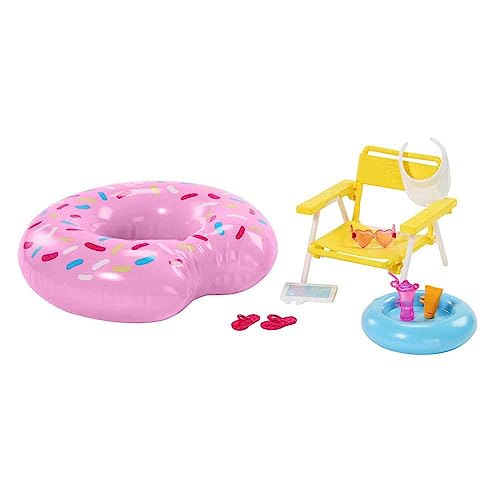 Barbie Das Filmset Spielset Pool mit Zubehör für Mädchen ab 3 Jahren, Mehrfarbig, HPT52 von Barbie