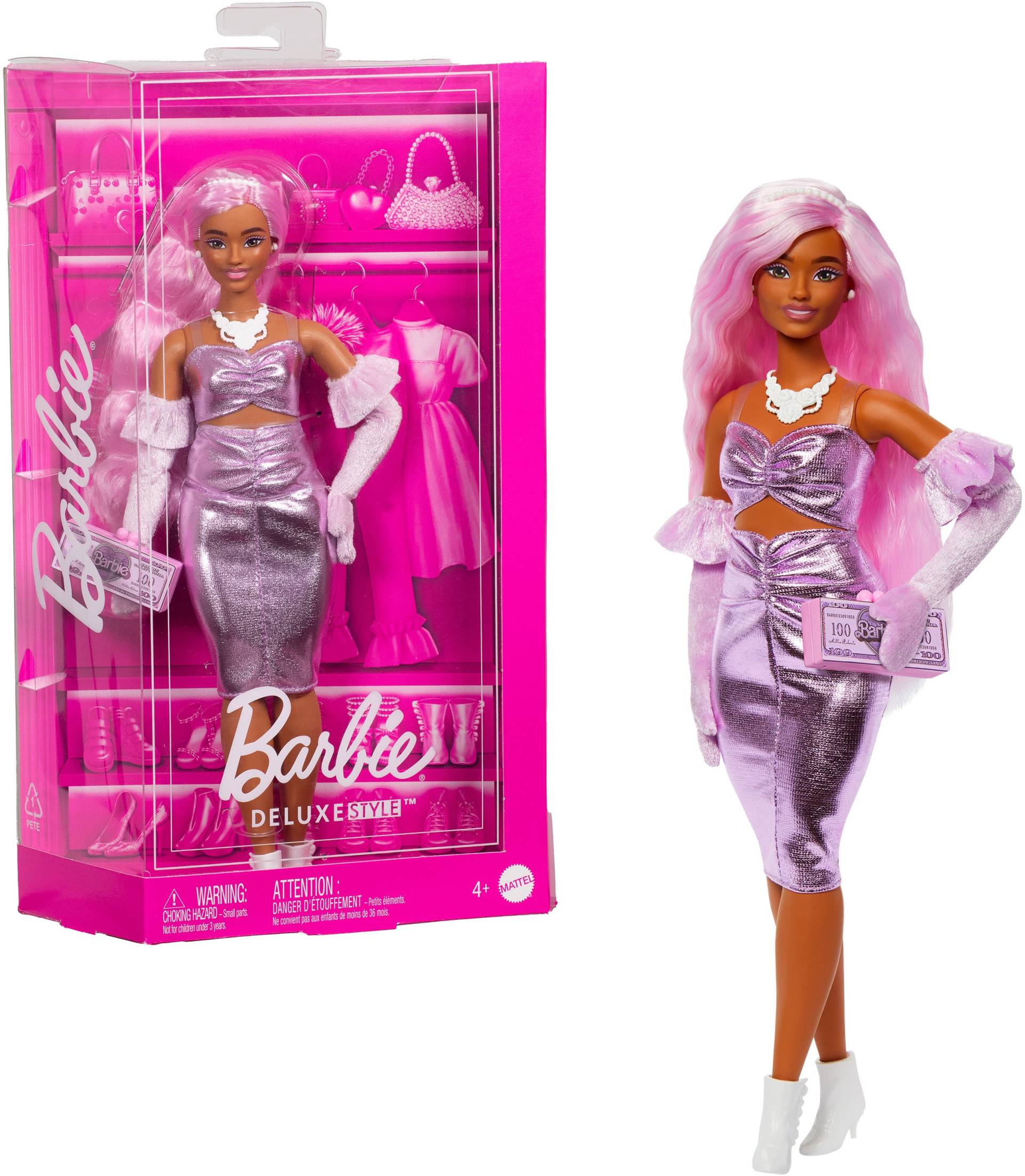 Barbie Deluxe Style Puppe Rosa Haare von Barbie